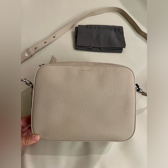 All Saints Tan Crossbody Bag with Adjustable Strap